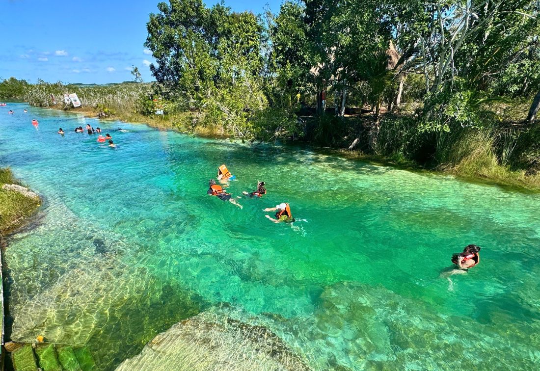 Le courant turquoise de Los Rápidos à Bacalar