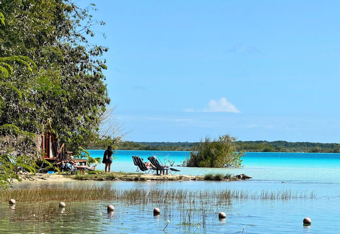 Un hébergement au bord de la lagune de Bacalar